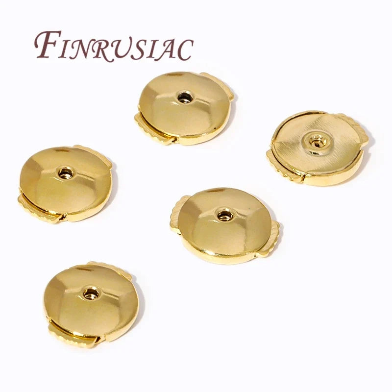 18K/14K Gold Plated Locking Earring Backs for Studs | DIY Findings