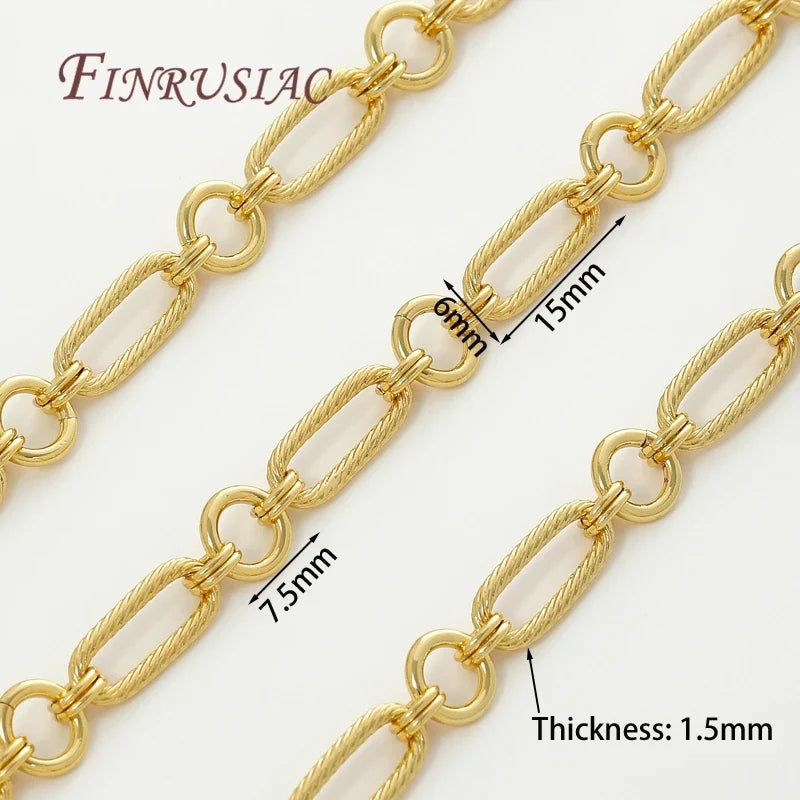 18K Gold Plated Brass Chain – DIY Necklace Jewelry Making