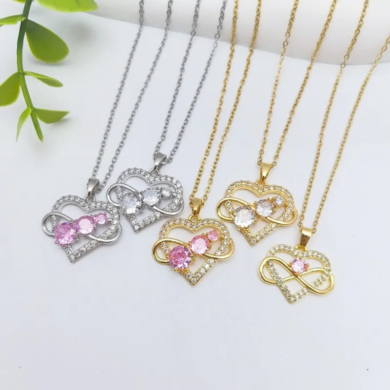 Heart Pendant Necklace for Women – Minimalist Stainless Steel Choker