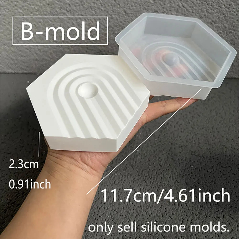 Wave Silicone Mold – Candle Holder, Trinket Tray & Incense Dish