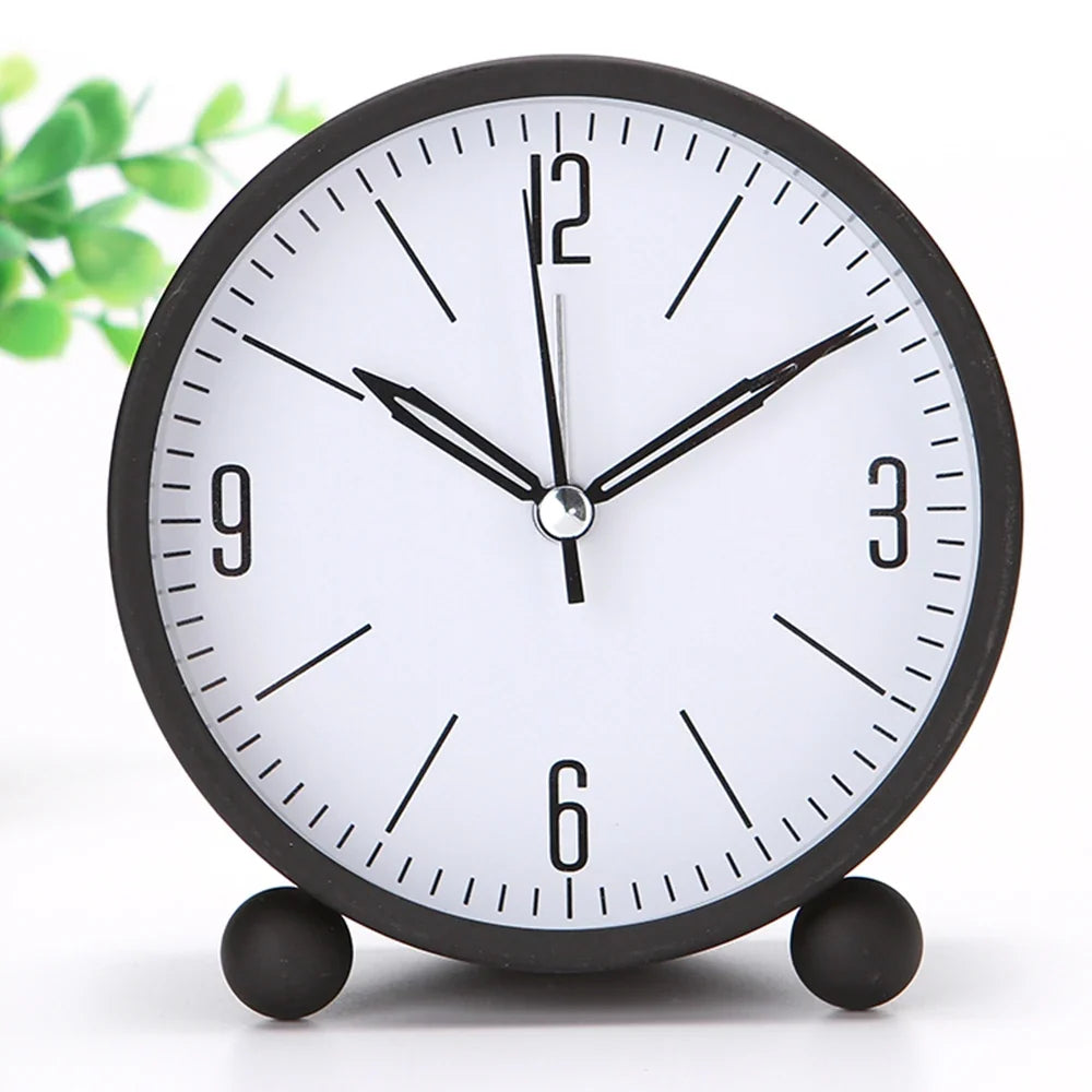 Nixie Silent Sweep Analogue Alarm Clock with Night Light