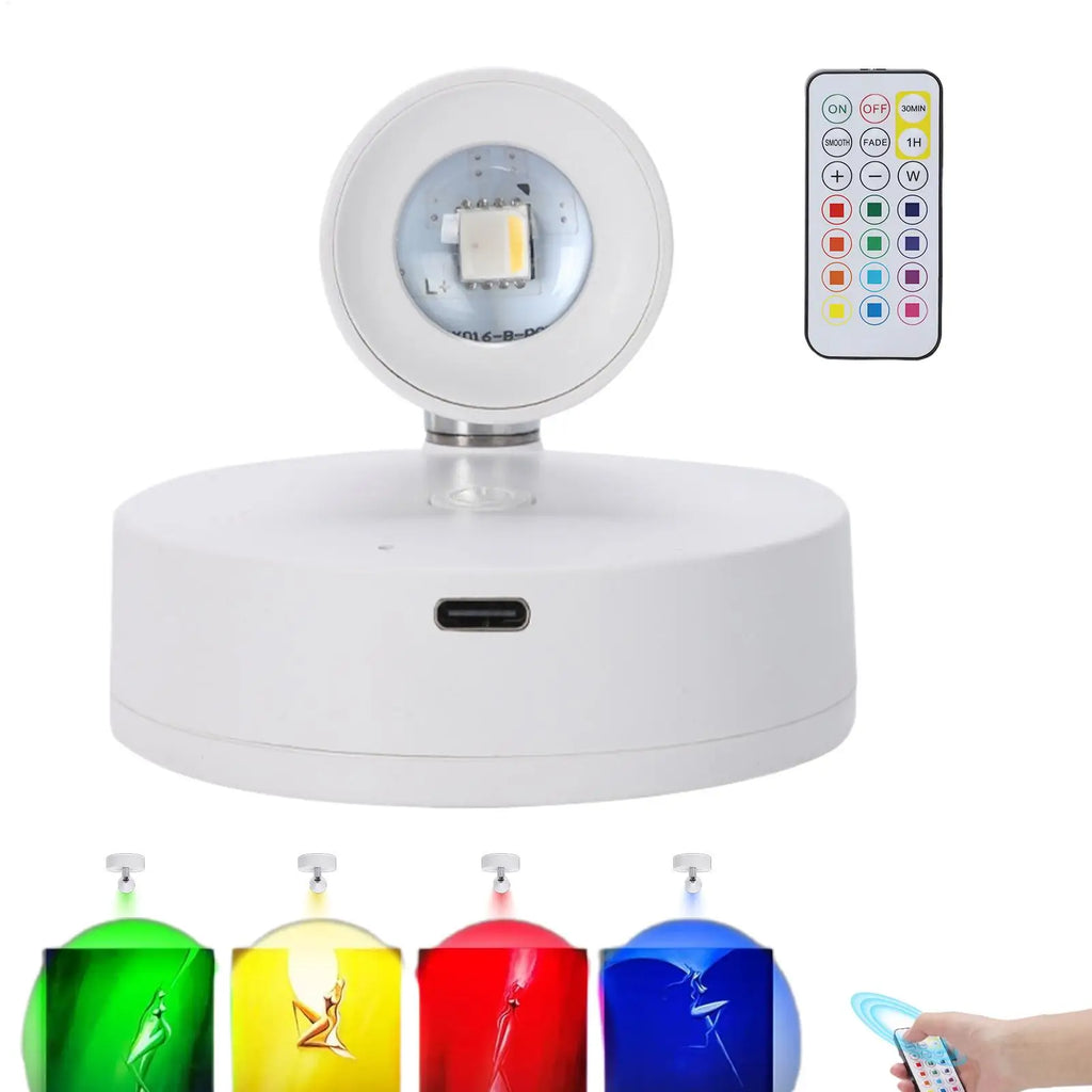 Wireless Rechargeable LED Spotlight with Remote Control