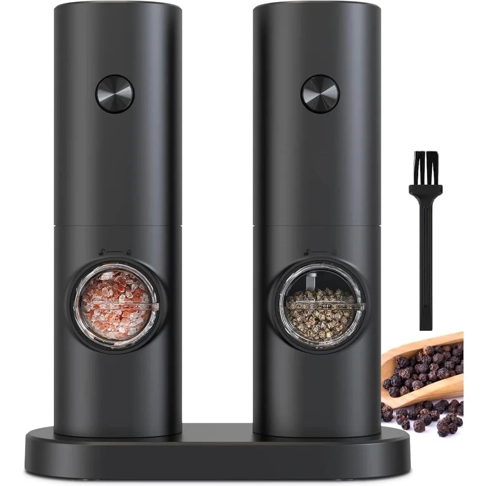 Electric Salt & Pepper Grinder Set – Battery Powered, 2-Piece