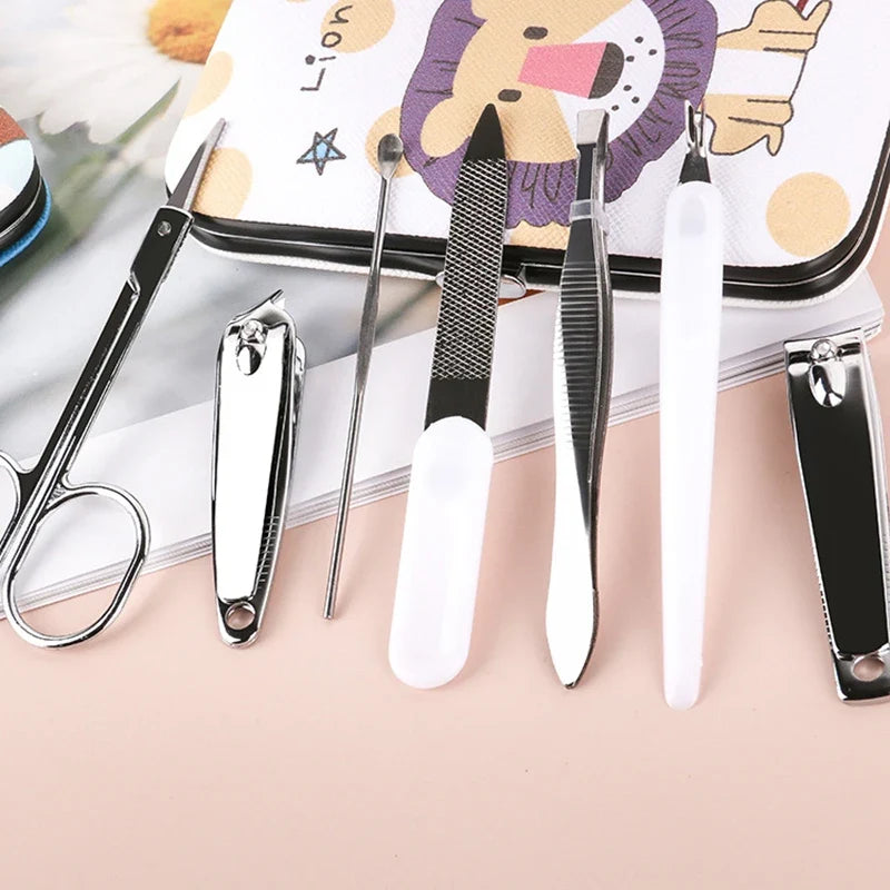 7-Piece Manicure Set with Cartoon Storage Box | Nail Care Kit