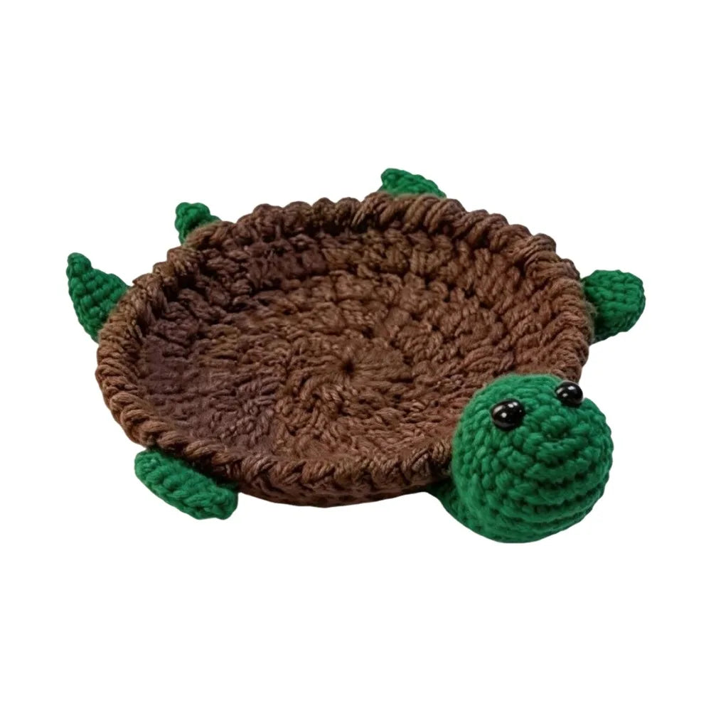 Handmade Crochet Animal Coaster – Cute Knitted Cup Mat