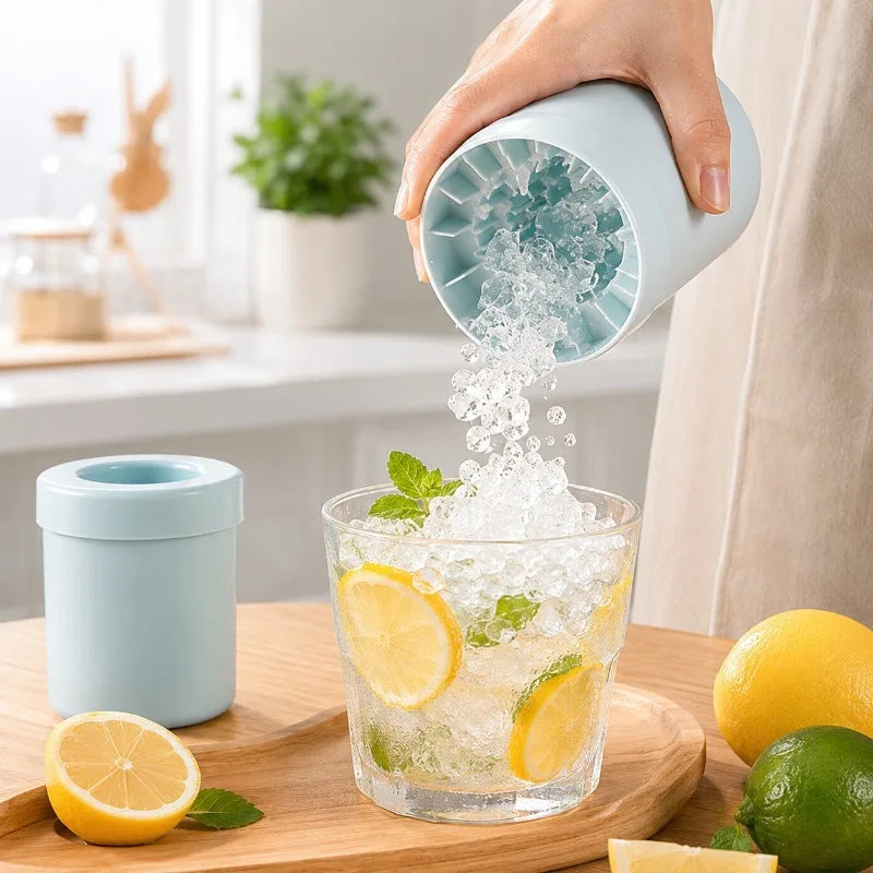 Silicone Round Ice Mold Bucket – Ice Cube Maker Barware Tool