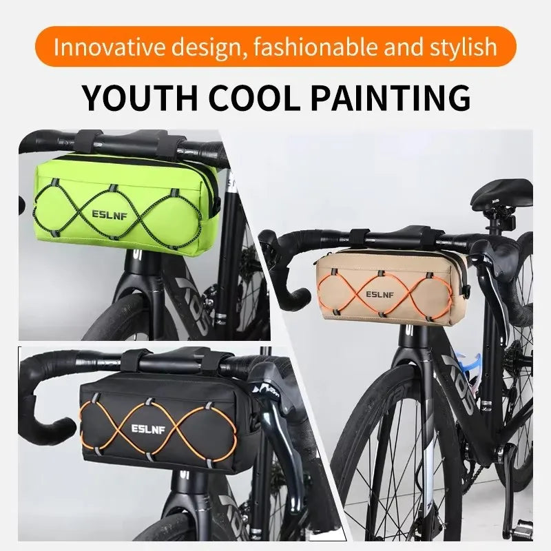 ESLNF Bike Handlebar Bag Waterproof Reflective Cycling Front Bag