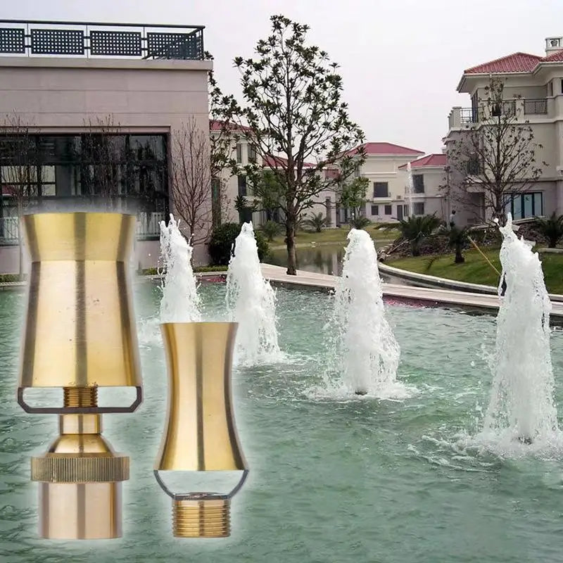 Brass Cedar Tower Ice Fountain Nozzle – Pool Water Feature