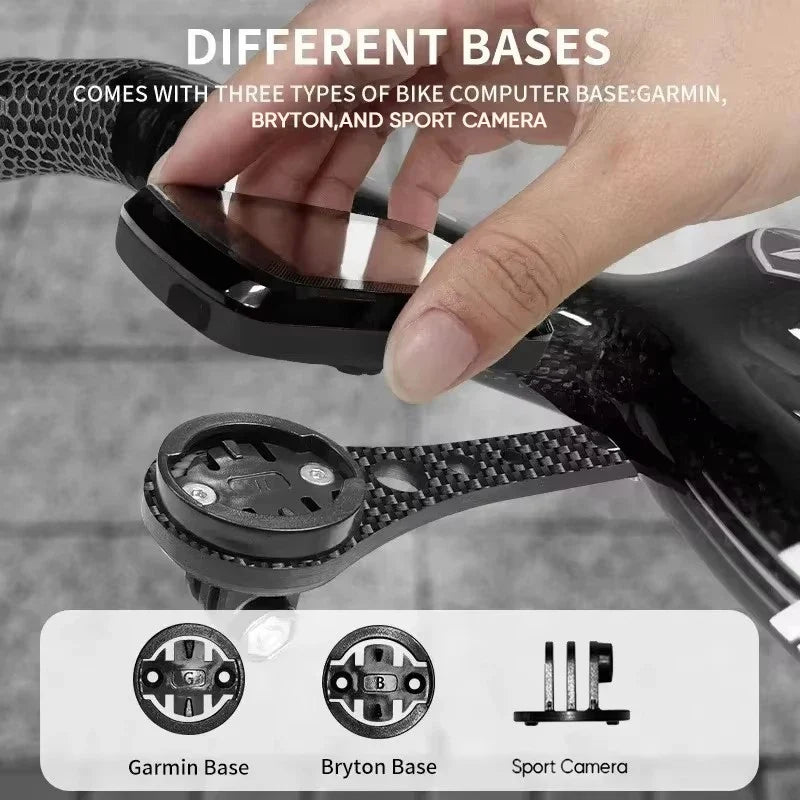 BUCKLOS Carbon Fiber Bike Computer Mount GPS Bracket