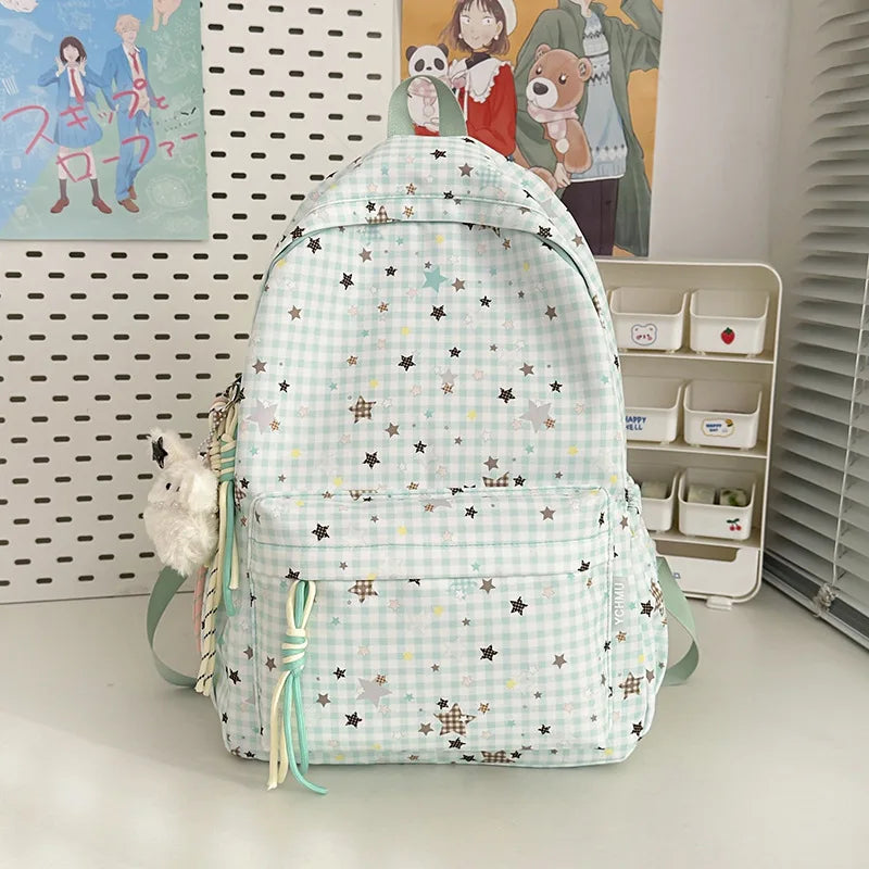 Korean Star Print Lightweight Student Backpack | Nixie