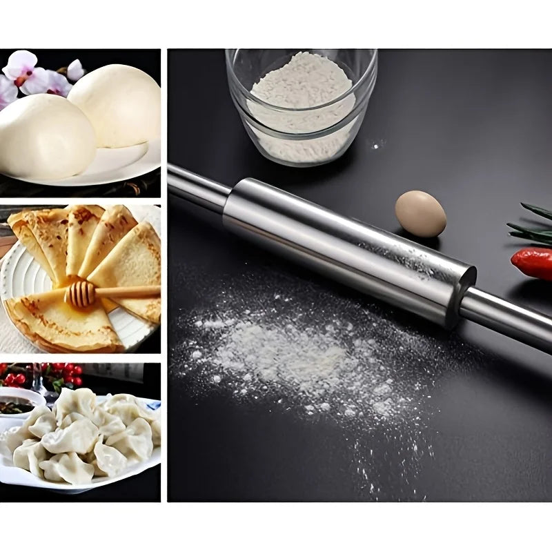 Stainless Steel Rolling Pin – Heavy Duty Dough Roller | Nixie