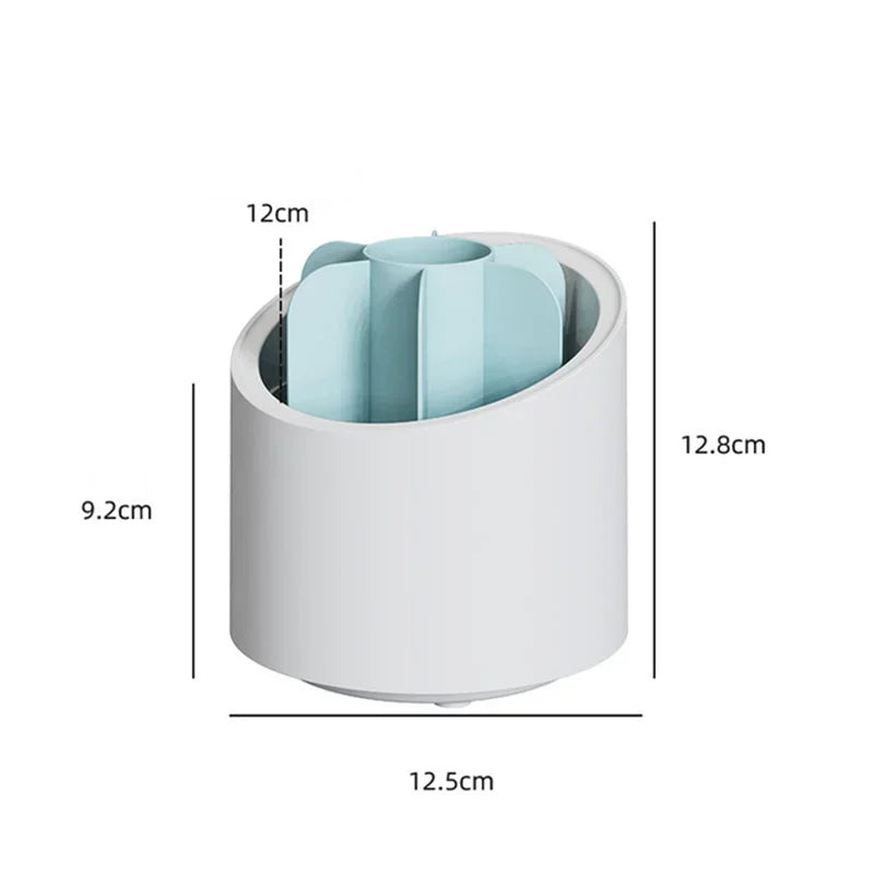 360° Rotating Makeup Brush Organizer | 7-Grid Desktop Holder