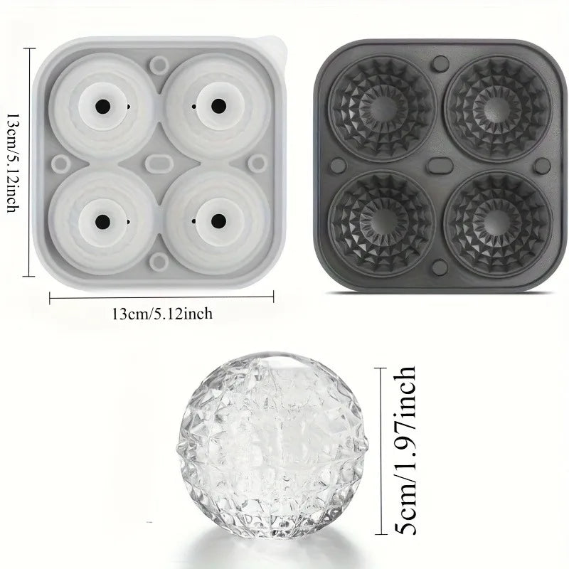 Large Silicone Sphere Ice Mold – Crystal Ball Whiskey Gift