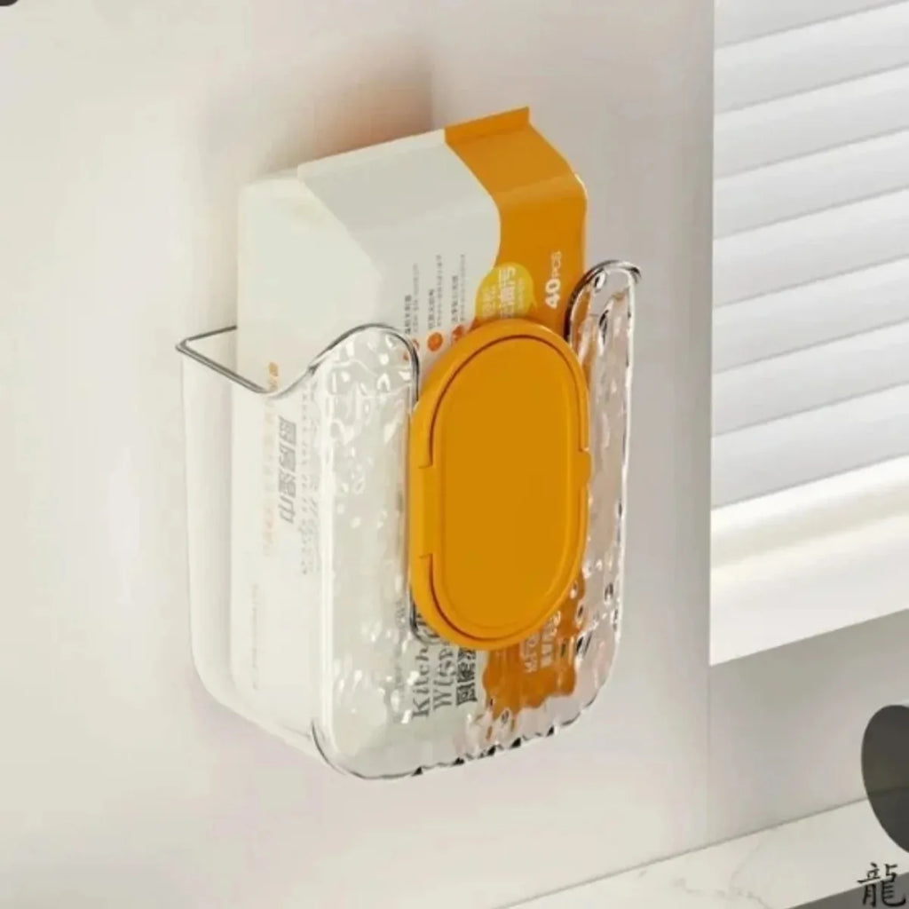 Wall Mounted Wet Wipes Dispenser – No-Drill Self-Adhesive