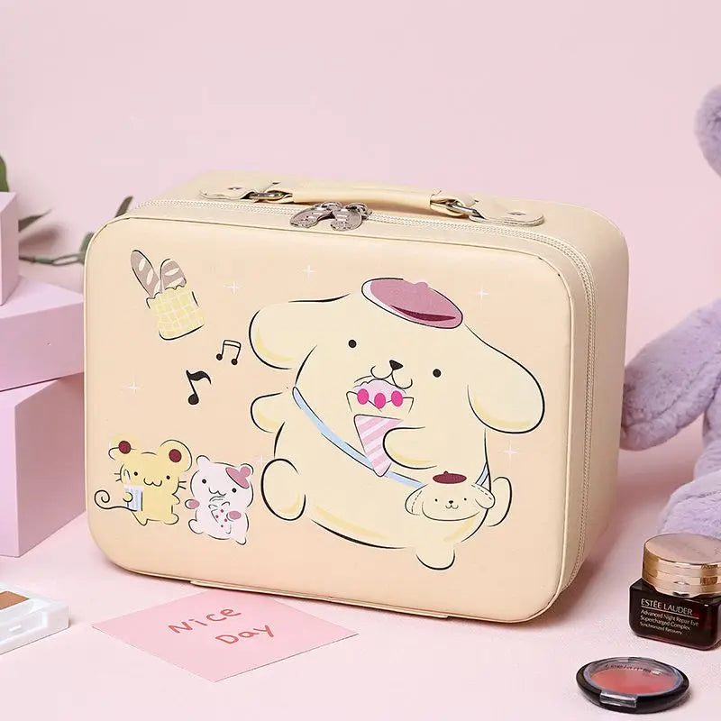 Sanrio Kawaii Large Makeup Bag with Mirror | Hello Kitty Kuromi