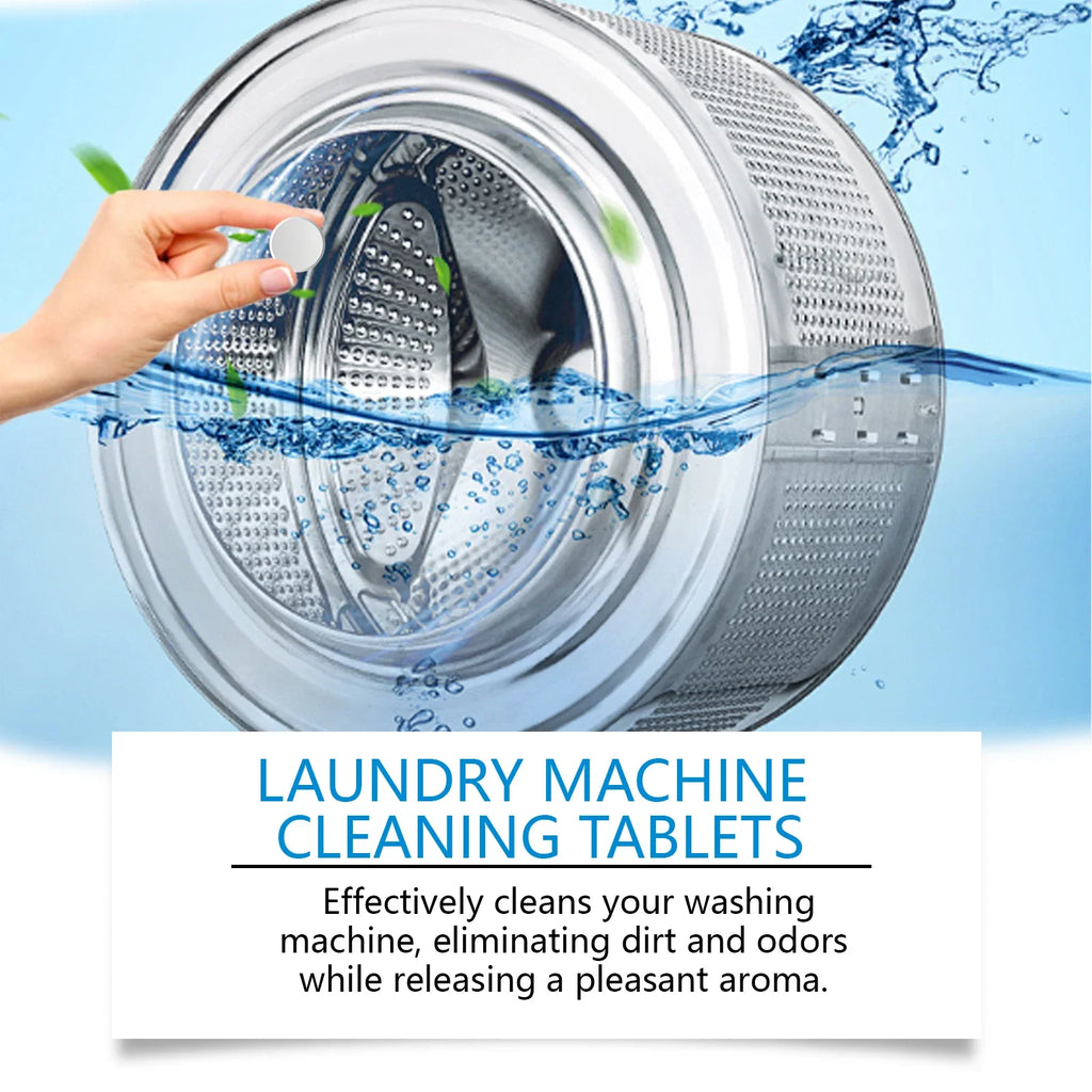 Washing Machine Cleaning Tablets 12PCS – Deep Clean & Odor Free