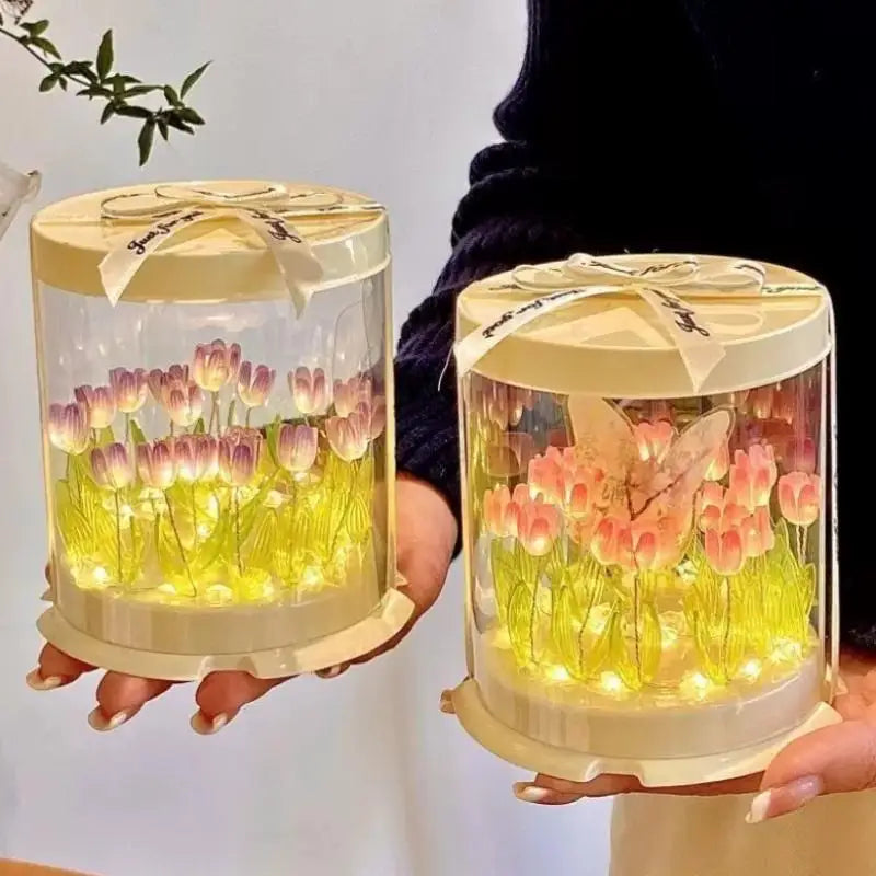 DIY Flower Sea Night Light Lamp Kit – Handmade Craft Decor