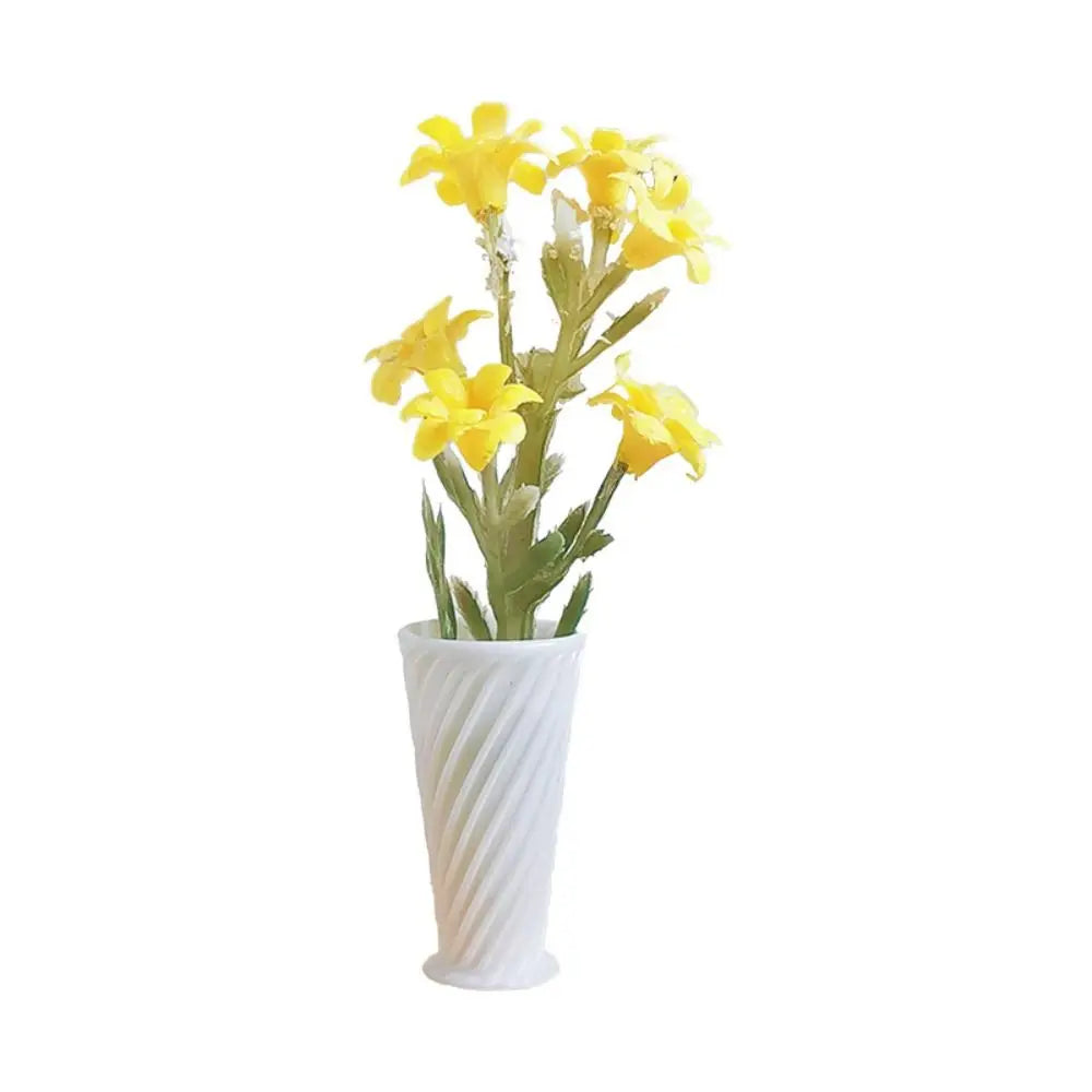 Resin Miniature Dollhouse Potted Plant | 1:12 Scale Lifelike