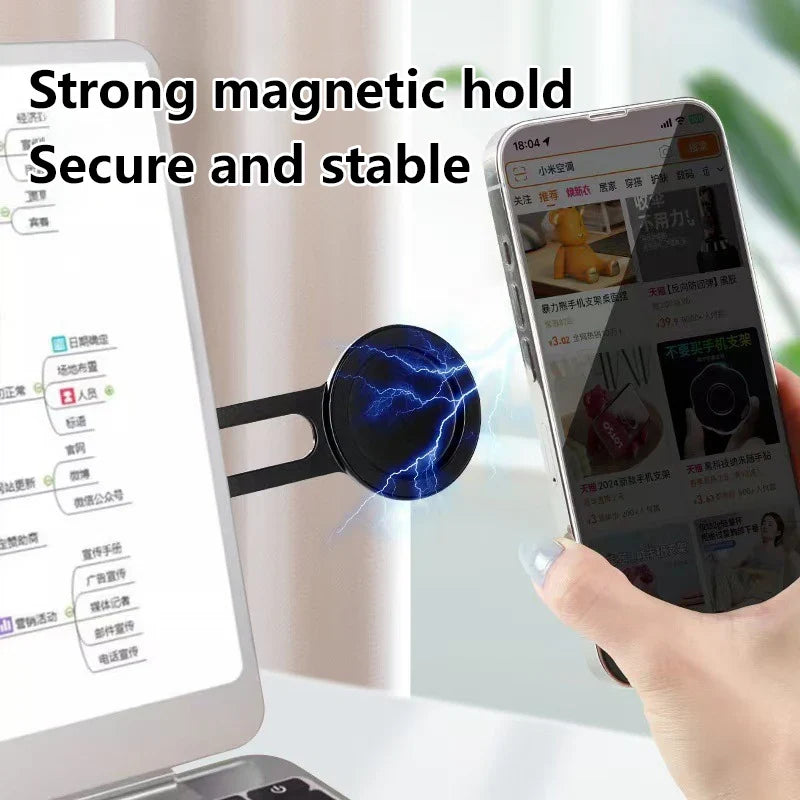 Ultrathin Magnetic Car Phone Holder & Foldable Laptop Stand