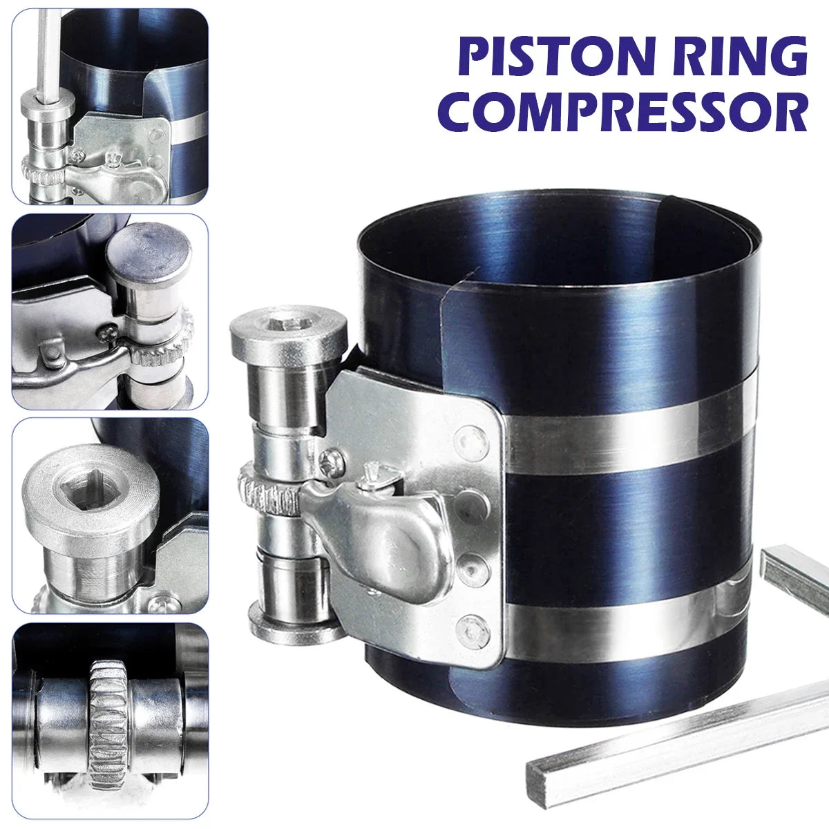 Piston Ring Compressor Ratchet Clamp 53–175mm | Engine Tool