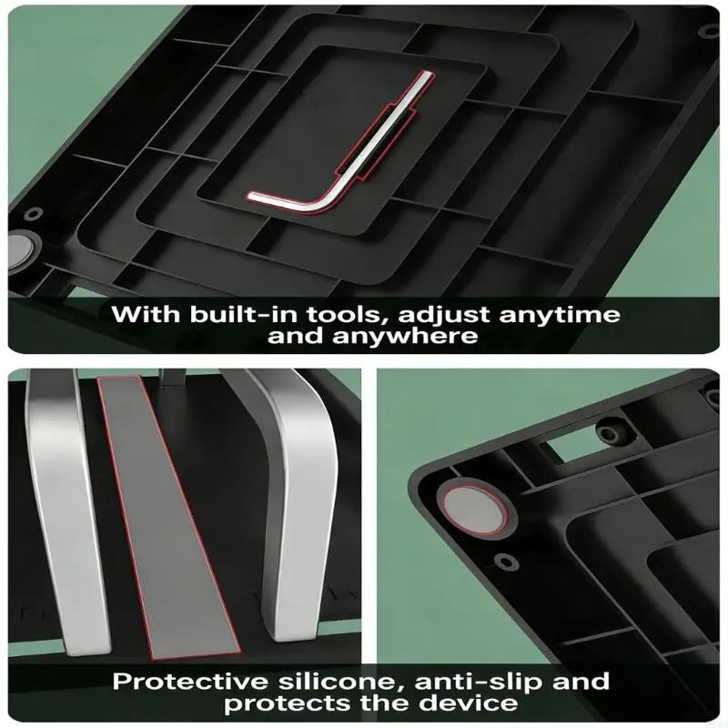 Vertical Laptop Stand – Metal Desk Holder 1/2/3 Slot Space Saver