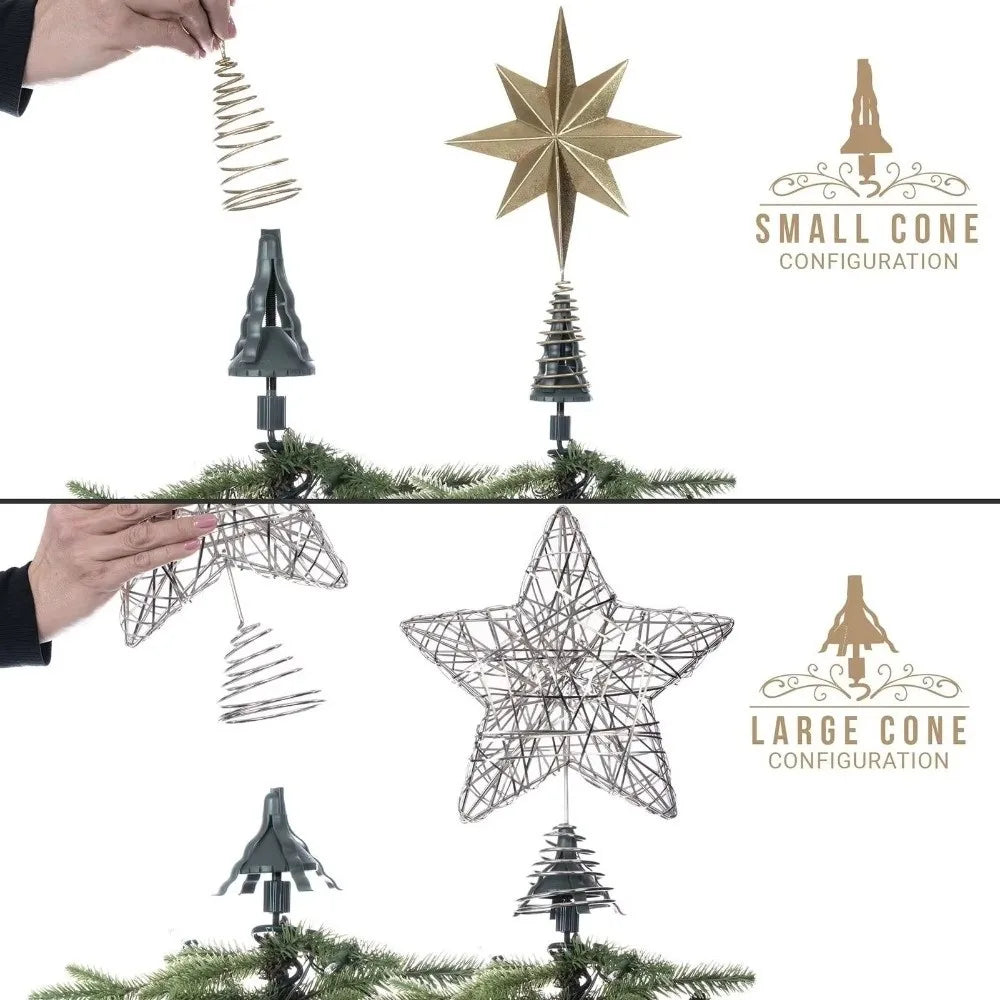 Twist-On Christmas Tree Topper Holder | Adjustable Stabilizer