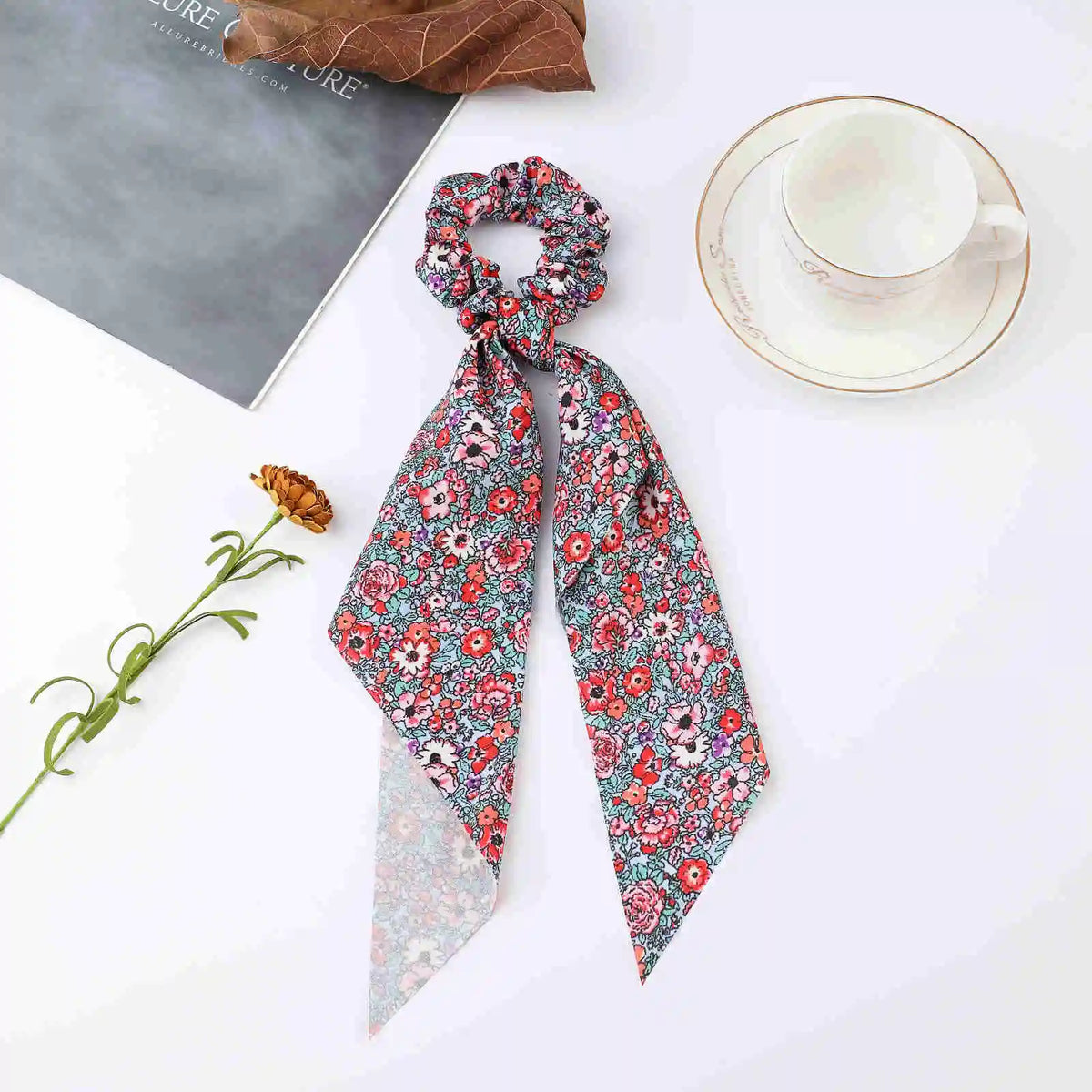 Korean Polka Dot Scrunchies – Women's Elastic Hair Ties & Scarf