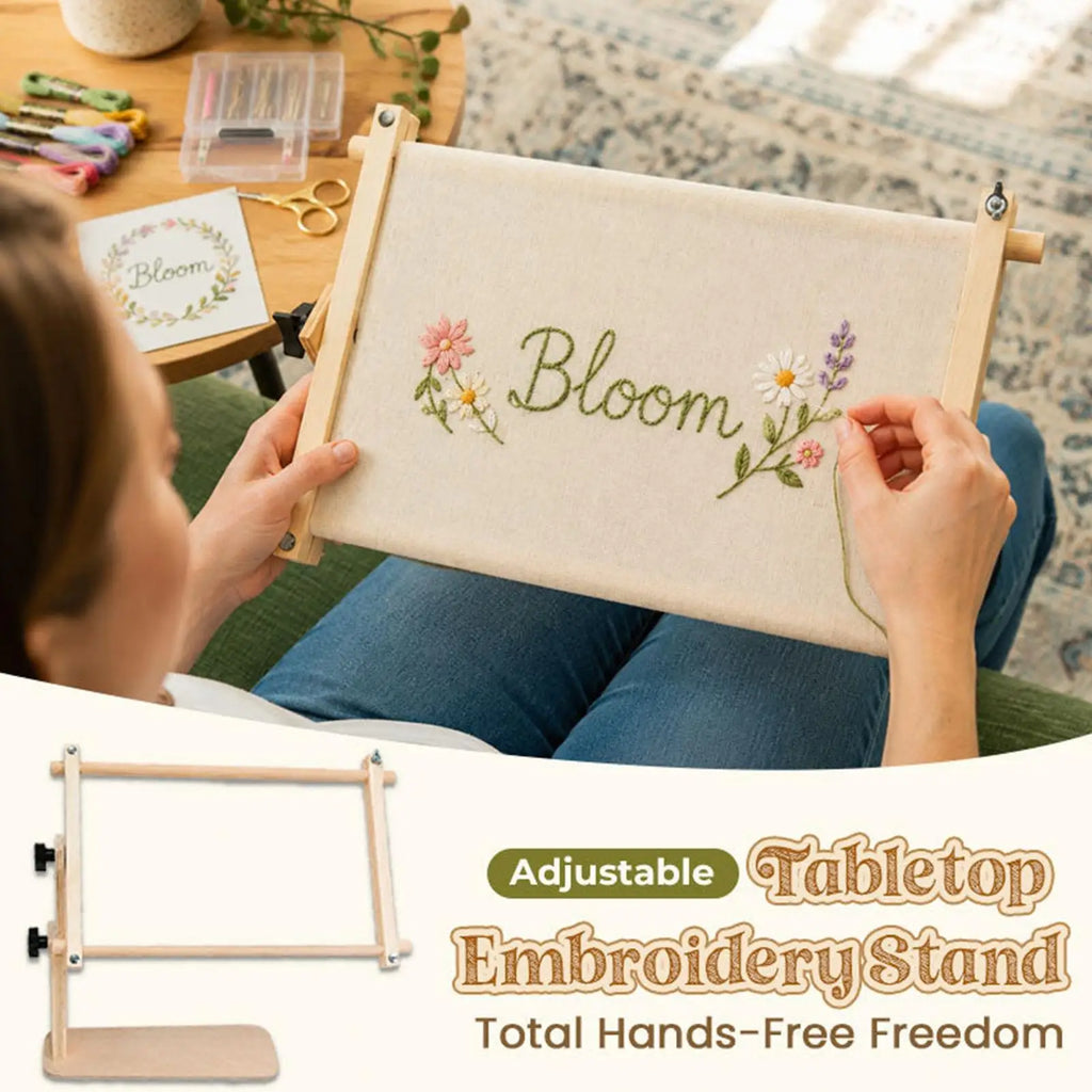Adjustable Embroidery Hoop Stand – Hands-Free Desktop Frame