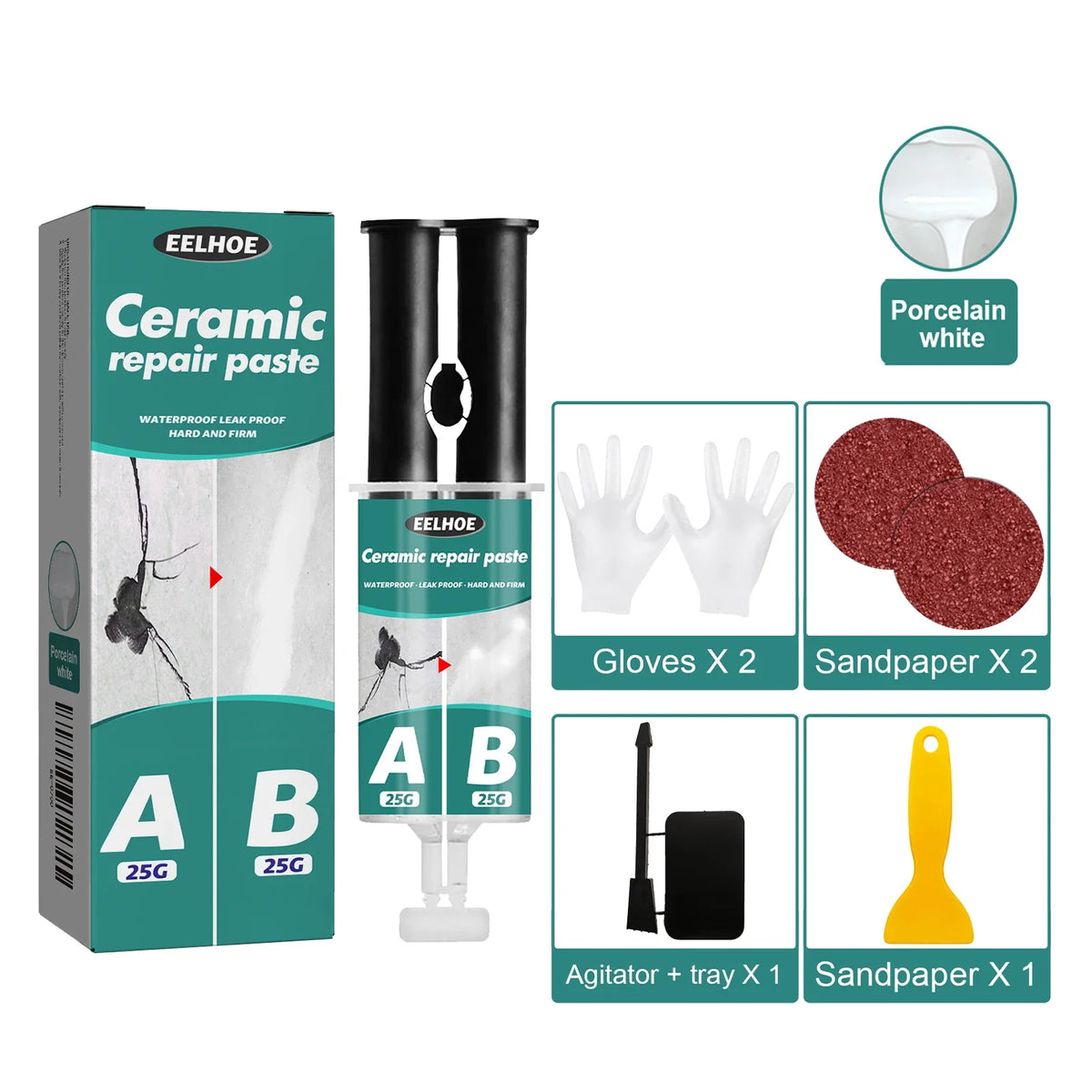 Tile Repair Paste AB Glue | Waterproof Ceramic Crack Fix Kit