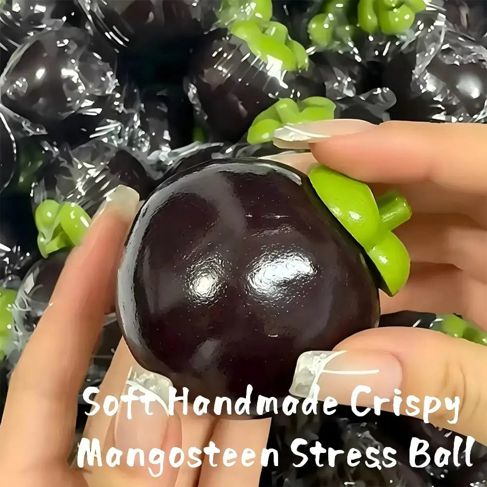 Mangosteen Squishy Squeeze Toy – Glitter Fidget Ball Gift