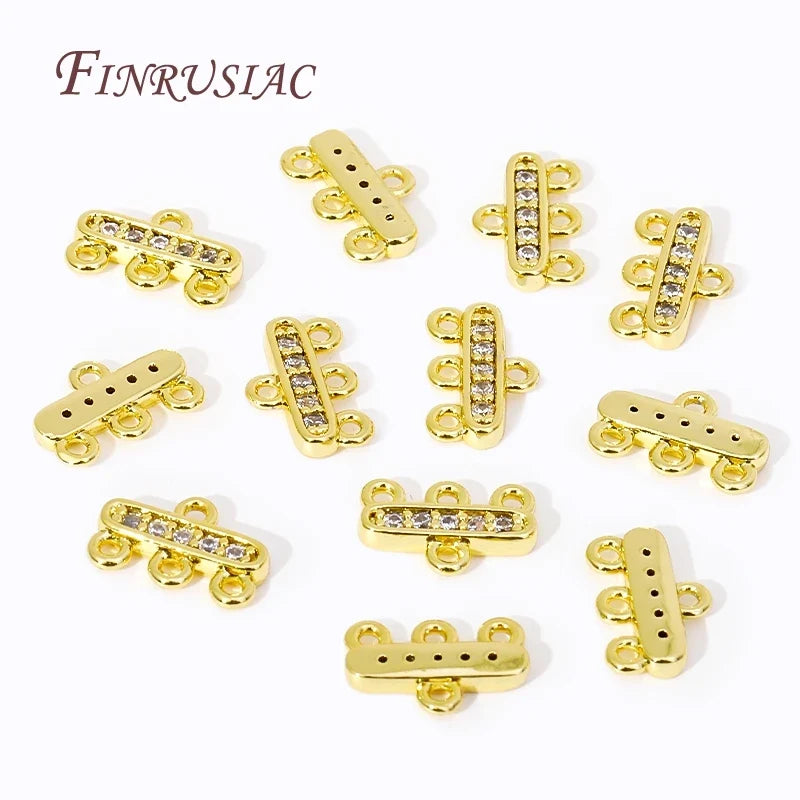 18K Gold Plated Necklace Connector Bar Clasps – 2/3 Strand