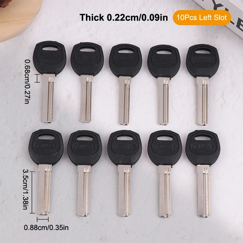 10-Pack Metal Key Blanks – Security, Electric & Auto Locks