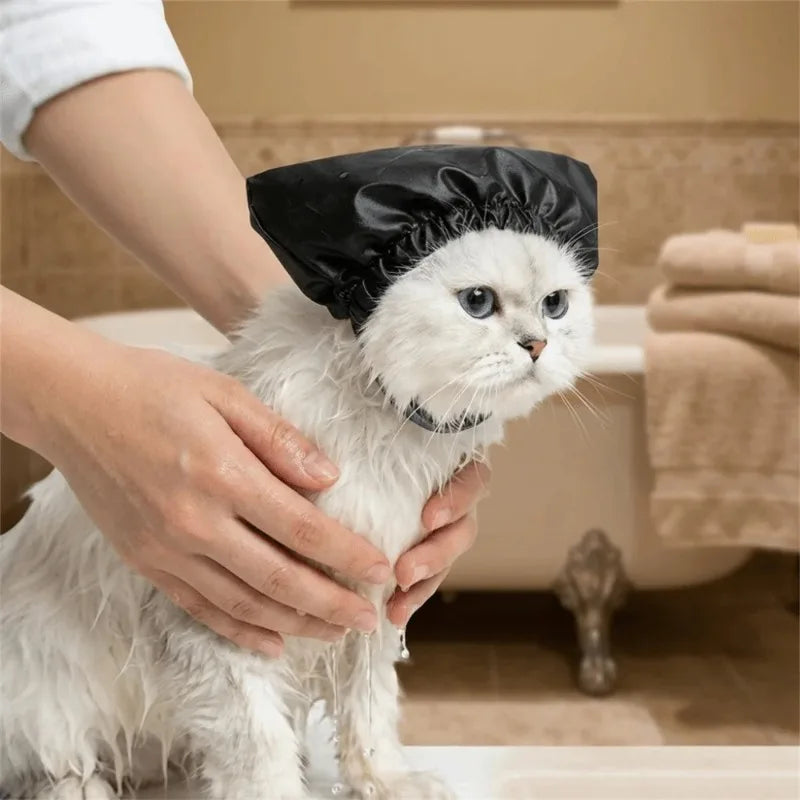 Waterproof Pet Bath Shower Cap – Ear Protection for Cats & Dogs