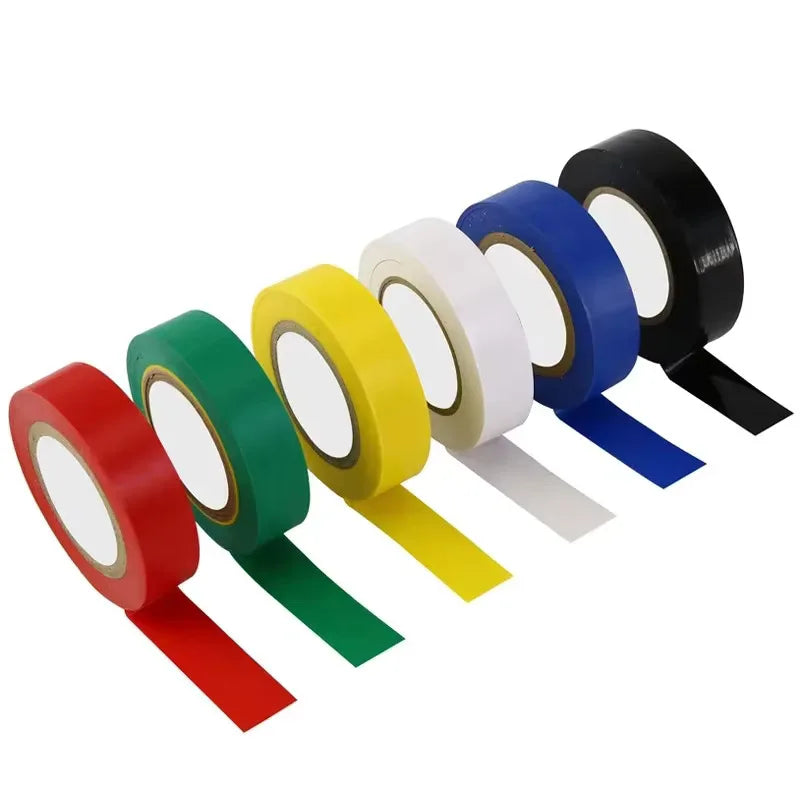 6-Roll Color PVC Electrical Tape – Flame Retardant & Waterproof
