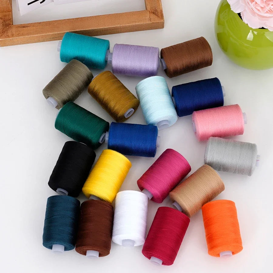 20-Piece Polyester Sewing Thread Kit – 1000 Yards Each