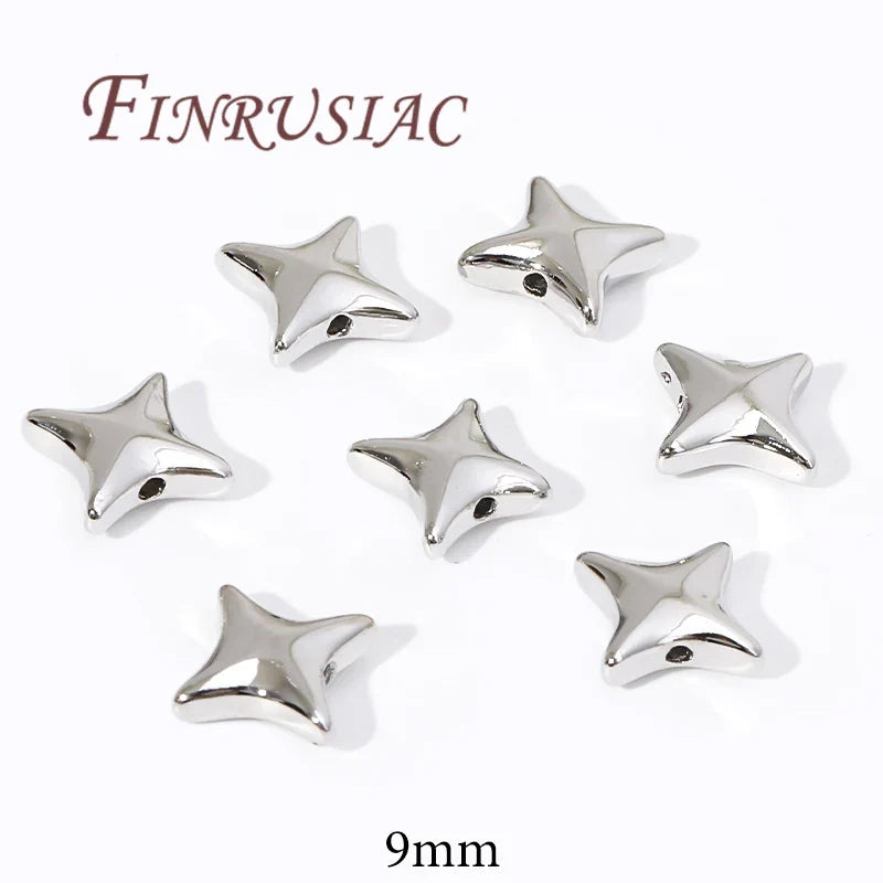 9mm 18K Gold Plated Star Spacer Beads – DIY Jewelry Making