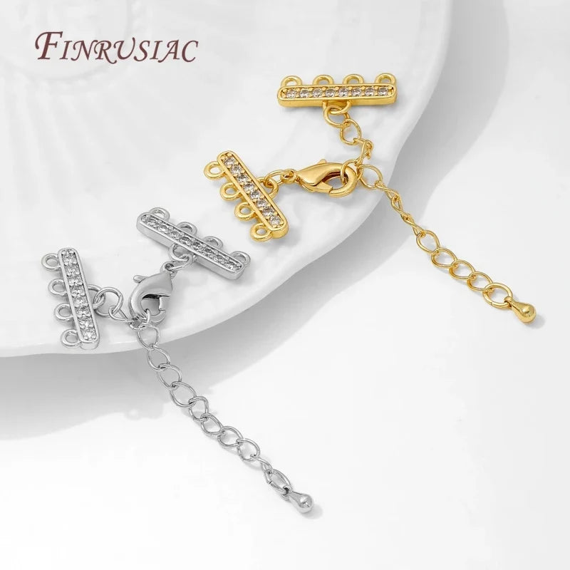 18K Gold Plated Brass Chain Extender – DIY Pearl Necklace Connector