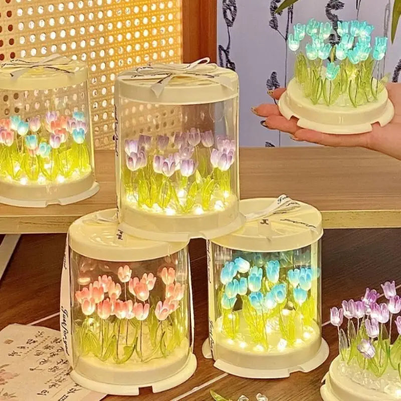 DIY Flower Sea Night Light Lamp Kit – Handmade Craft Decor