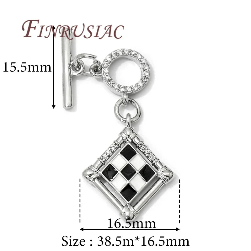 18K Gold Plated Toggle Clasps – Brass & Zircon DIY Findings