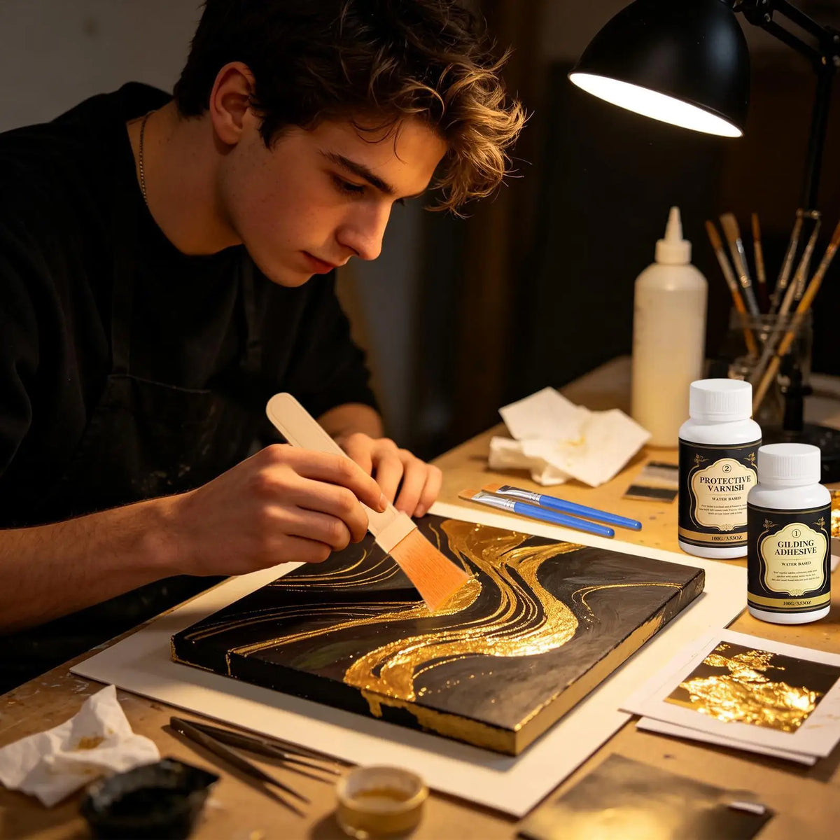 Water-Based Gold Leaf Gilding Adhesive Kit – DIY Crafts