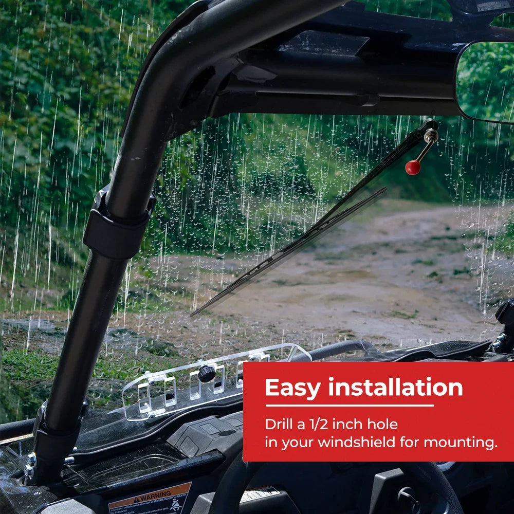 KEMIMOTO UTV Manual Windshield Wiper Kit – Polaris Can-Am