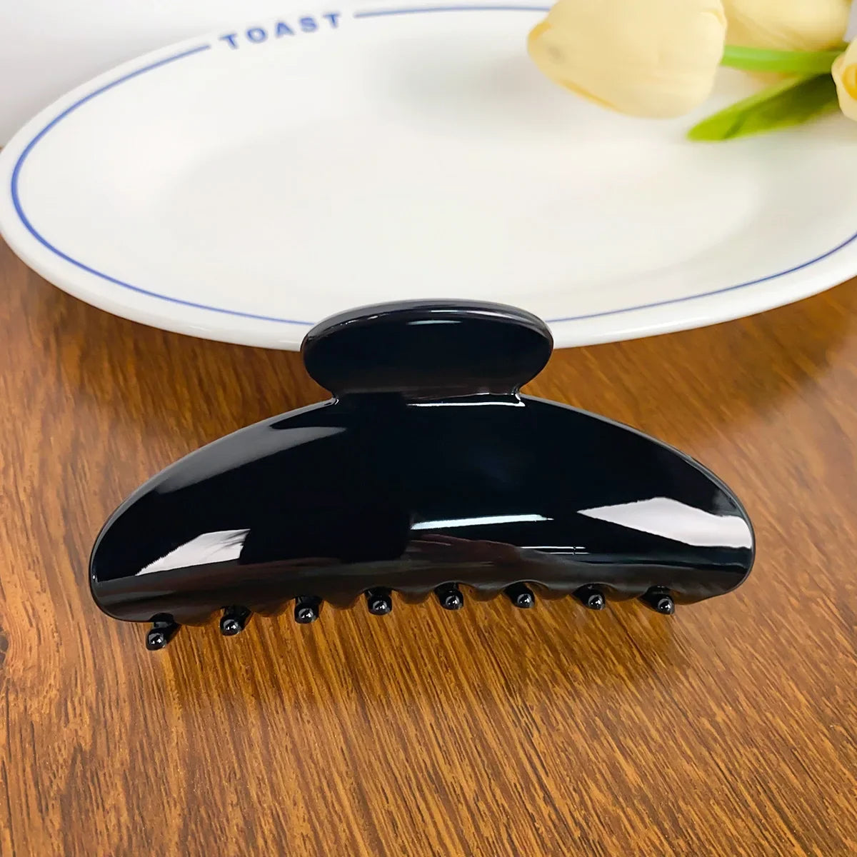 Large Acrylic Hair Claw Clip – French Semicircle Shark Clip