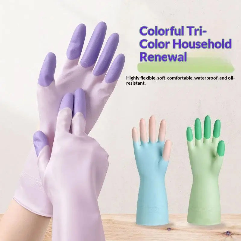 Silicone Dishwashing Gloves – Anti-Slip, Long & Reusable