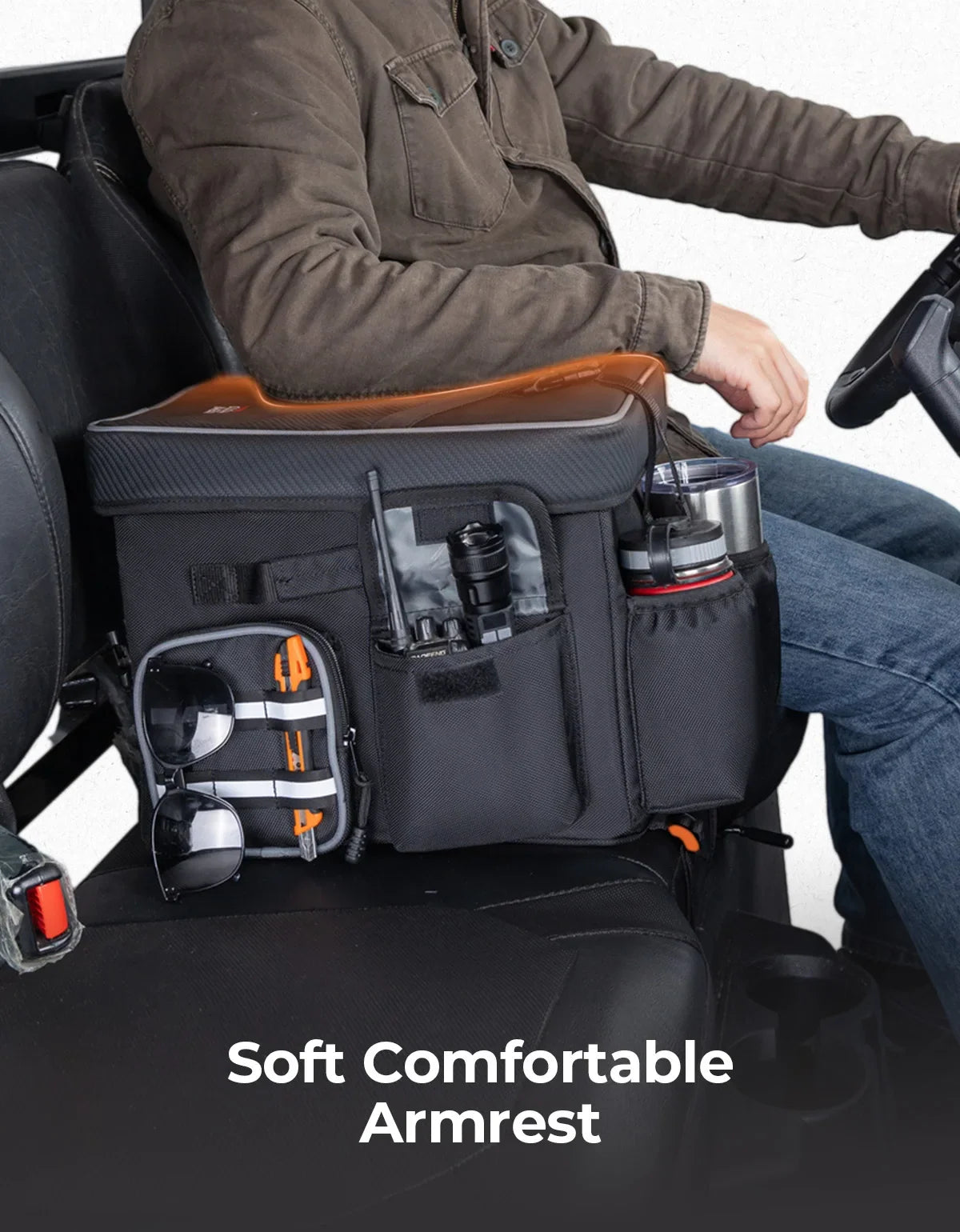KEMIMOTO 18L UTV Center Seat Storage Box – Water Resistant
