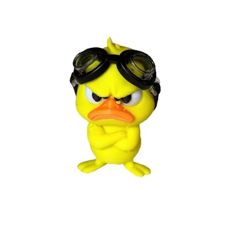 Funny Yellow Duck Statue – 3D Printed Resin Home & Car Decor