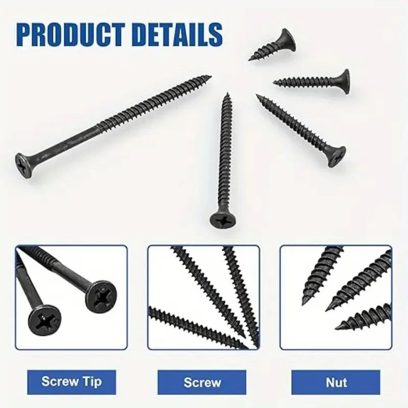 400pcs M2 Self-Tapping Screws Assortment Kit | Phillips Head