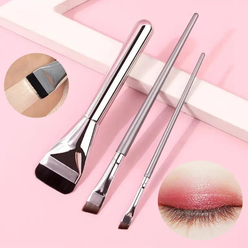 Ultra Thin Foundation & Blade Concealer Brush Set – 3pcs