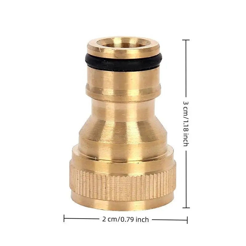 Solid Brass Garden Hose Fitting 3/4" & 1/2" Quick Connector