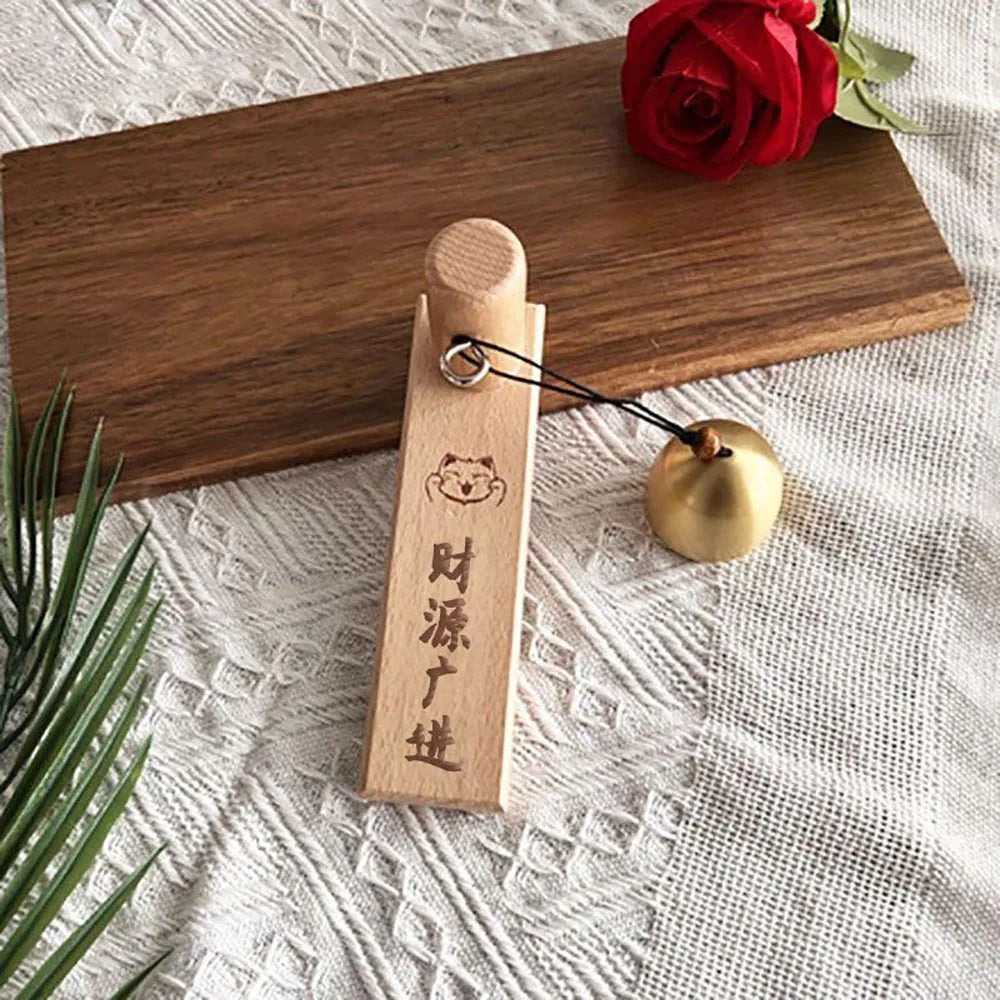 Wooden Door Bell Wind Chime – Self-Adhesive Shopkeeper Bell
