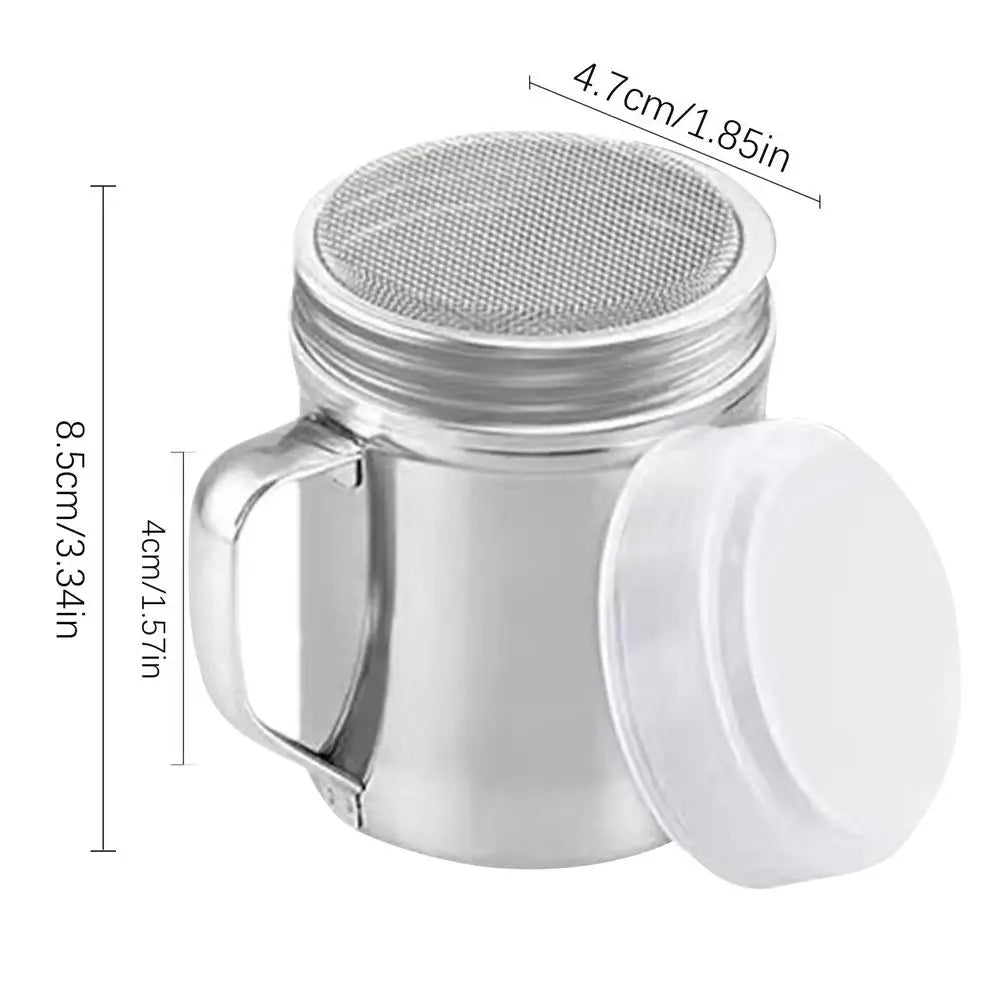 Stainless Steel Powdered Sugar & Spice Shaker with Handle